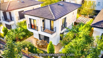 Luxury Detached Villa with Pool for Sale in a Botanical Garden in Didim
