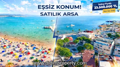 Detached Plot for Sale 80 Metres from the Sea in Didim Altınkum